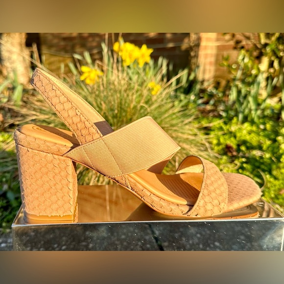 Corso Como!😎”Hally 2” Snakeskin design/Sandals/Heels/Leather/Size-8.5 - Picture 3 of 14